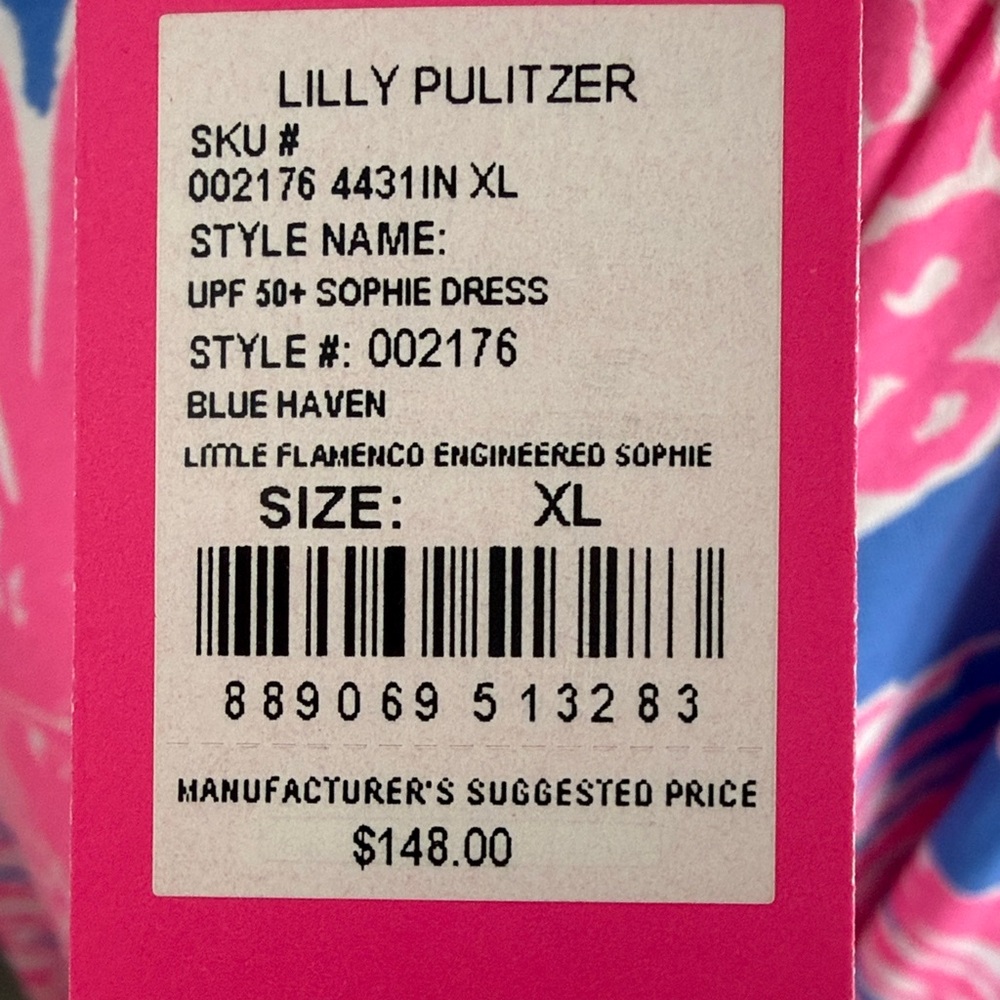 Lilly Pulitzer Pink and Blue Pineapple Long Sleeve Dress - Picture 7 of 7